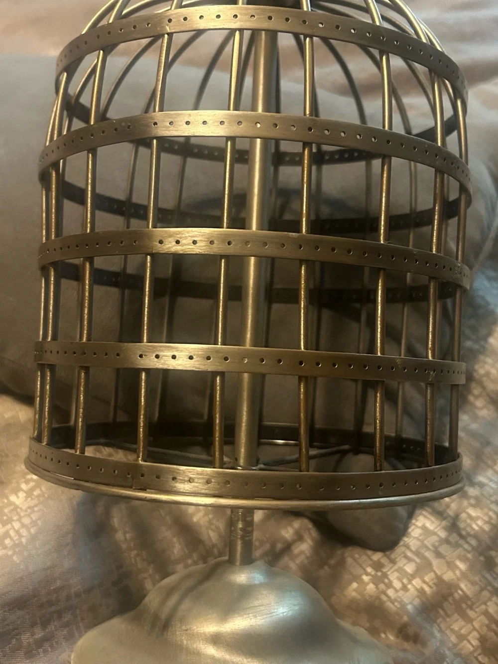 Decorative Metal Birdcage earring organizer